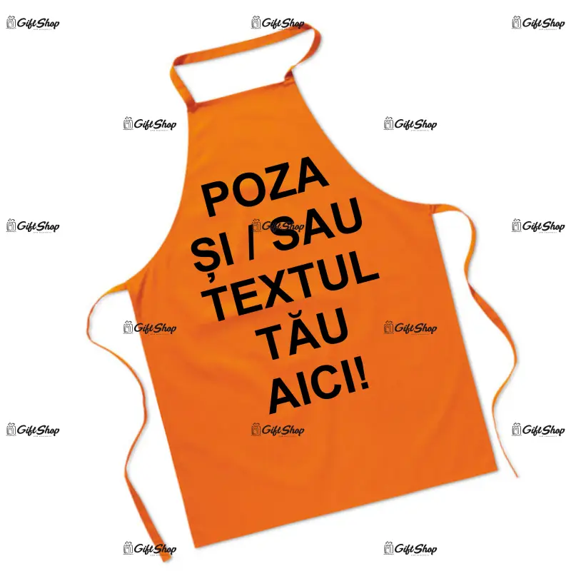 ..sort portocaliu personalizat cu poza / text